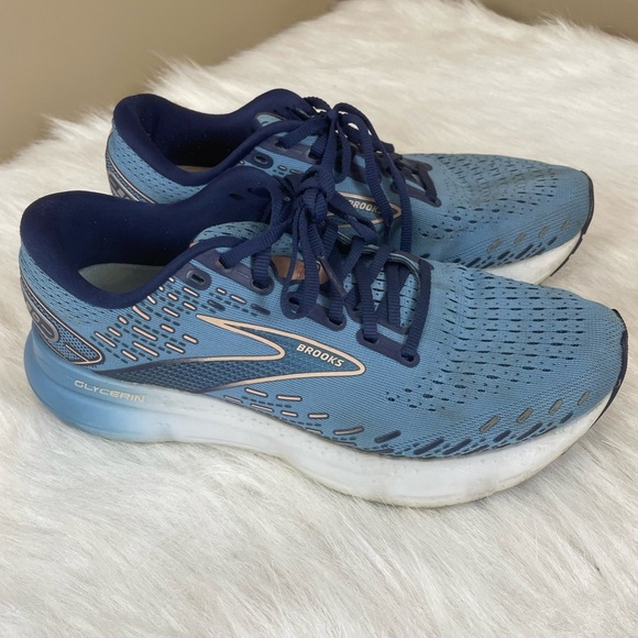 Brooks glycerin 20 Sky Blue Athletic running Shoes 9 - Picture 2 of 11